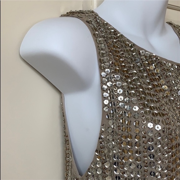 ALICE + OLIVIA Leighton Gold / Silver Sequin Dress - Picture 5 of 15